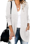 Casual Knitted Long Cardigan for Womens Autumn 2024 Female Long Sleeve Knit Cardigans Woman Sweater