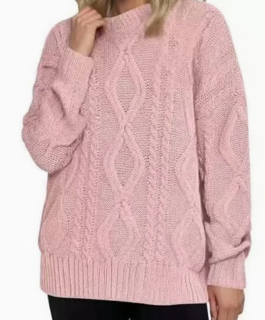 Oversized Knit Sweater Women Elegant Loose Pullover Casual Daily Streetwear Tops